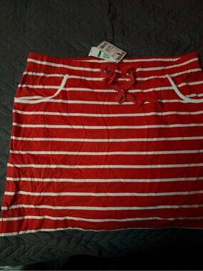 Striped Red & White Skirt